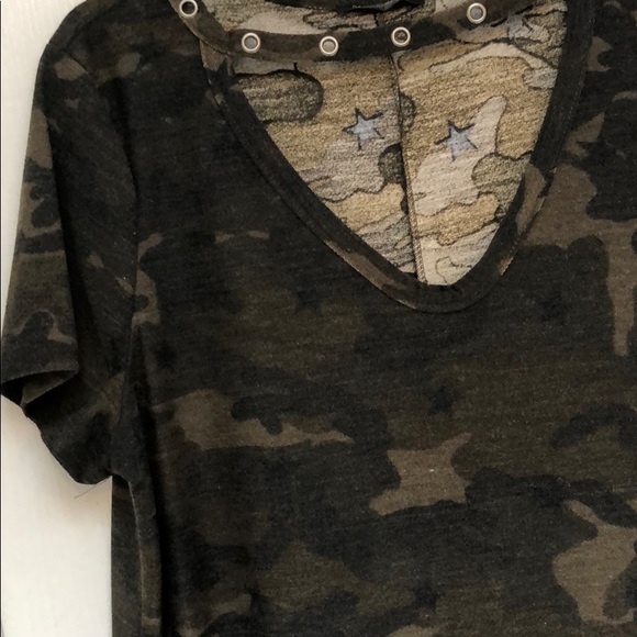 CAMO PRINT TEE CHOKER DRESS - Picture 7 of 7